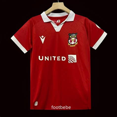 Maillot Wrexham 2024 2025 Domicile Rouge Footbebe