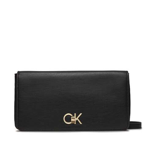 Handtasche Calvin Klein Re Lock Double Gusette K K Schwarz