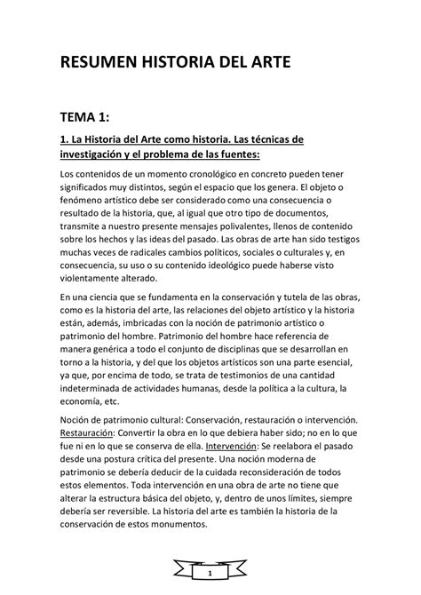 Resumen Historia Del Arte Temas 1 Y 2 Resúmenes De Historia Del Arte Docsity