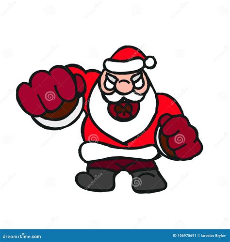 Cartoon Illustration of Evil Santa Claus Stock Vector - Illustration of ...