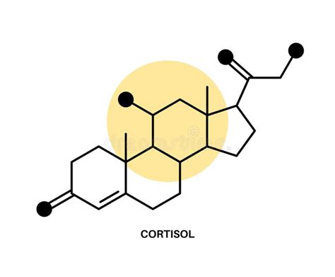 F Rmula Qu Mica Do Cortisol Ilustra O Do Vetor Ilustra O De