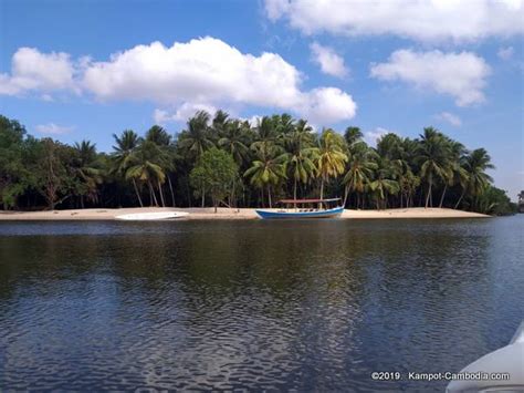 Kampot River Map. Kampot, Cambodia.