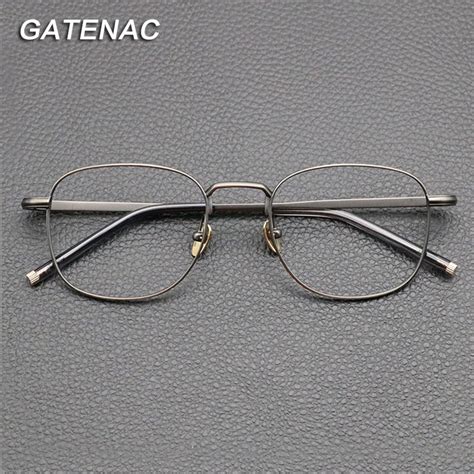 Gatenac Square Titanium Eyeglasses Fuzweb