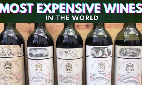 Top 10 Most Expensive Wines In The World Artofit