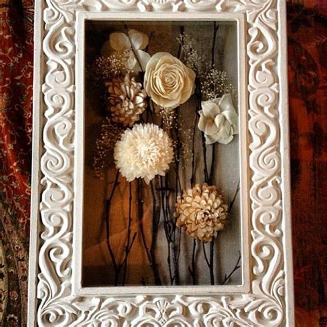 Dried Flowers On A Shadow Box Dried Flowers Diy Dried Flowers Flower Shadow Box