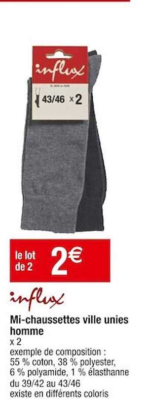 Promo Mi Chaussettes Ville Unies Homme Influx Chez Cora Icatalogue Fr