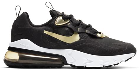 Nike Air Max 270 React Black Metallic Gold Star Gs Bq0103 018 Novelship