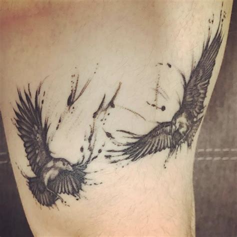 Two crows by Kayla Gilkinson @ Skin City, St. John’s, NL, Canada : r ...