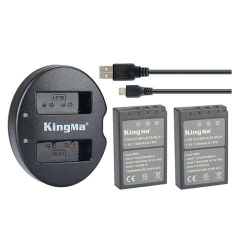 Kingma Hot Sale Bls Battery Pack And Dual Charger For Olympus Bls