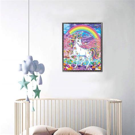 Diamant Painting Enfant Licorne DIY Diamond Peinture Cheval 5D