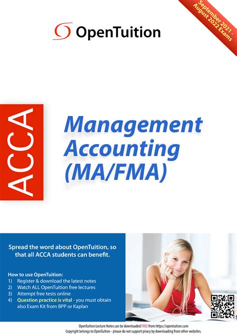 Acca Ma S Notes Acca Management Accounting Ma Fma Opentuition O