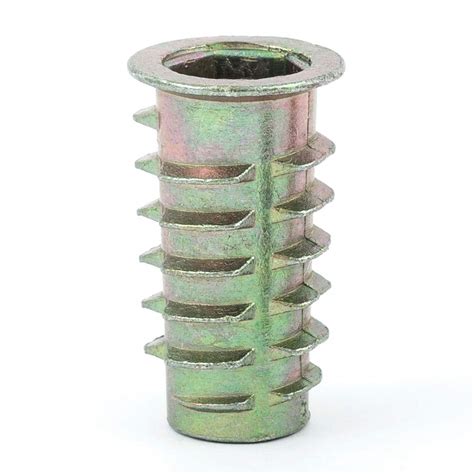 E Z Lok Threaded Insert Zinc Hex Flanged Internal Threads