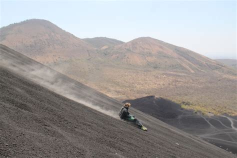 Volcano Boarding In Leon Nicaragua Suitcase And Heels