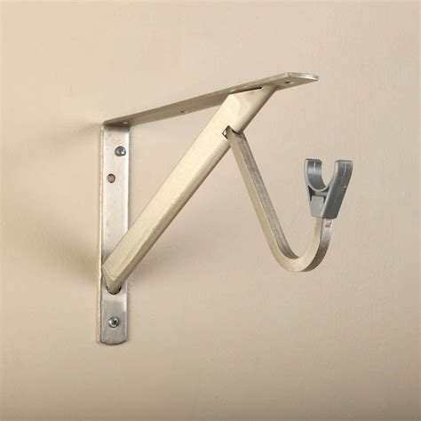 Closet Pro In Heavy Duty Brushed Nickel Shelf And Rod Bracket