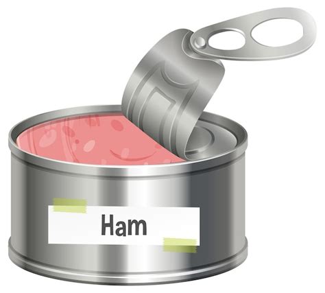 Premium Vector Opened Canned Ham Vector