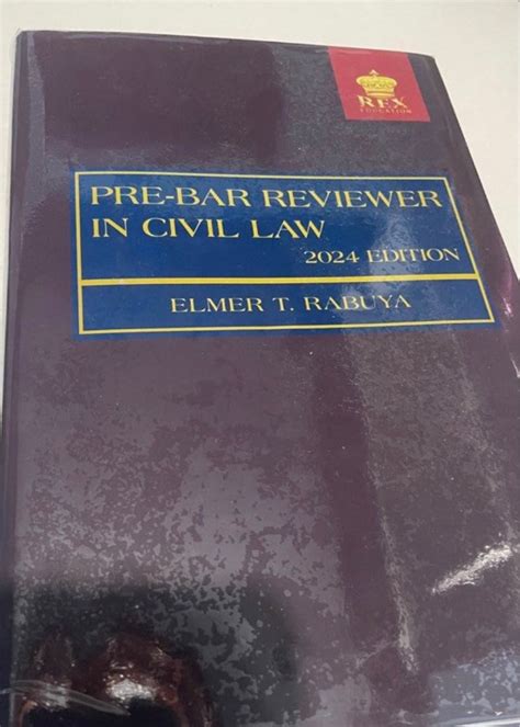 Pre Bar Reviewer In Civil Law Edition Hobbies Toys Books