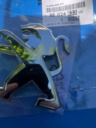 LOGO PEUGEOT LION DE CAPOT AVANT 308 BADGE ORIGINAL 98024633VD GTI HDI