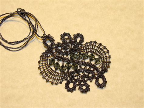 Bobbin Lace Necklace With Swarovski Elements Original From Etsy