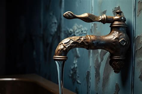 Premium AI Image Flowing Water Tap