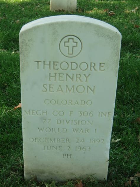 Theodore Henry Seamon M Morial Find A Grave