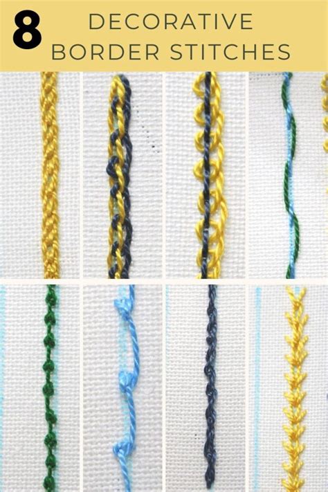 8 Decorative Embroidery Border Stitches Everyone Should Learn