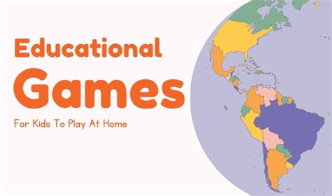 Best Educational Games For Kids To Play At Home