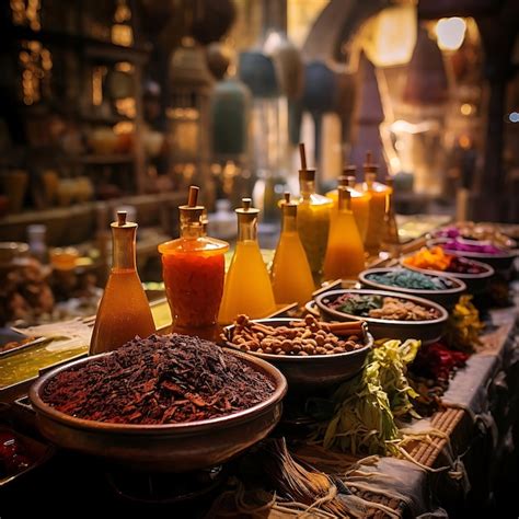 Premium AI Image | Aromatic Souks Capture the vibrant atmosphere of ...