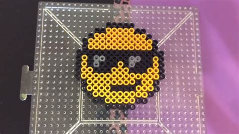 Perler Bead Smiling Face With Sunglasses Emoji Tutorial Youtube