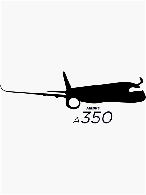 Airbus A350 Silhouette Sticker For Sale By Skyspot Redbubble