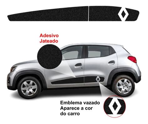 Adesivo Faixa Lateral Renault Kwid Modelo Emblema Parcelamento Sem Juros