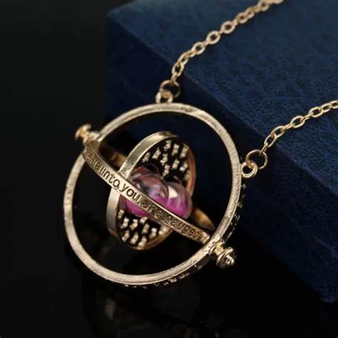 Harry Potter Time Turner Hermione Granger Rotating Hourglass Pendant