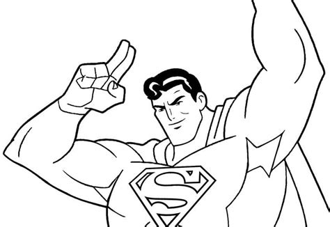 Superman Outline coloring page - Download, Print or Color Online for Free