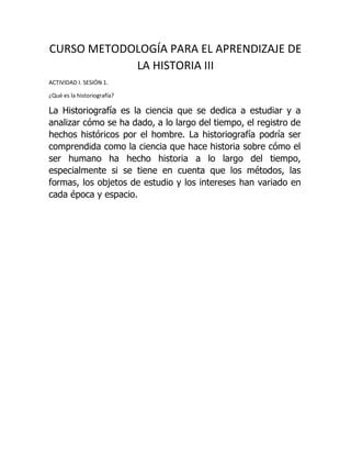 Act Concepto De Historiograf A Pdf