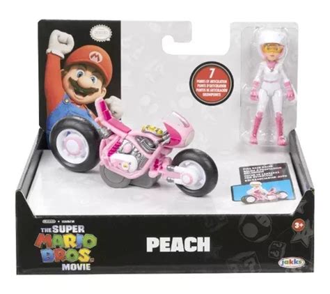 Super Mario Bros La Pelicula Peach Bike Racer Con Figura Meses Sin