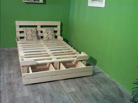 Pallet Platform Bed With Storage Pallets