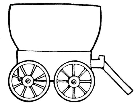 Covered Wagon Coloring Page At Free Printable