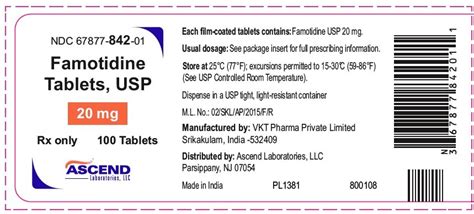 Famotidine Tablets: Package Insert / Prescribing Information - Drugs.com