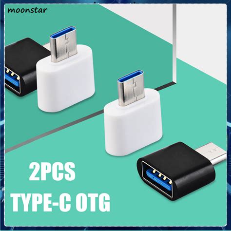 Ms ตัวแปลง Type C เป็น Usb Otg ความเร็วสูง ตัวผู้ เป็นตัวเมีย สําหรับแฟลชไดรฟ์ เมาส์ 2 ชิ้น