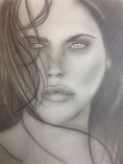 Pencil Sketch Female Figure - Pencil Drawings Portraits Beautiful Portrait Female Drawn Pencils ...