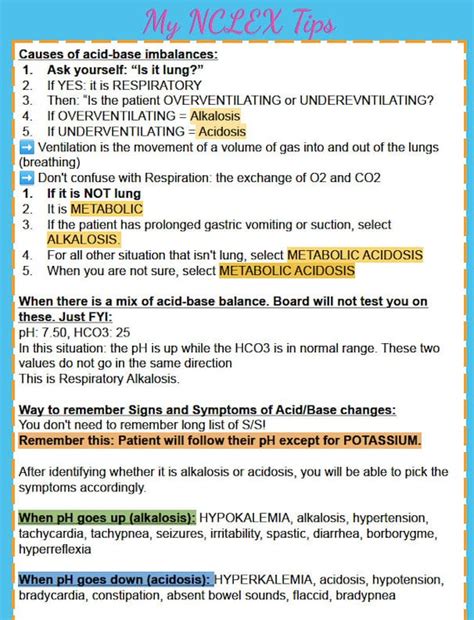 Acid Base Balance Abgs Practices With Answers Nclex Tips On Abgs