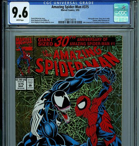 Spider Man 375 CGC 9 6 1993 Gold Foil Marvel Comic 1st She Venom Ann