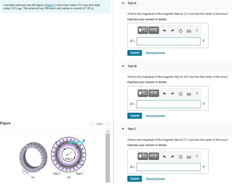 Solved A Toroidal Solenoid See The Figure Figure 1 Has