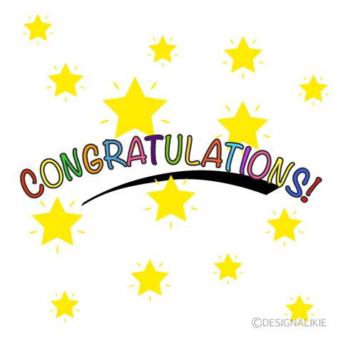 Congratulations Stars Clip Art Free Png Image｜illustoon