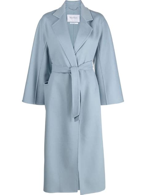 Max Mara Ludmilla Belted Wool Coat In Blue Lyst