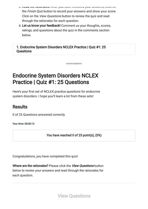 Solution Nclex Endo By O O Studypool