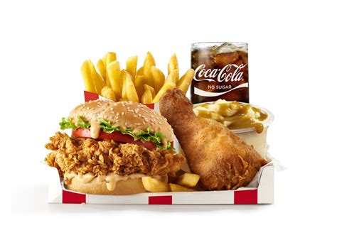 Reg Fully Loaded Box Meal With Zinger Burger And No Sugar Soda Fountain