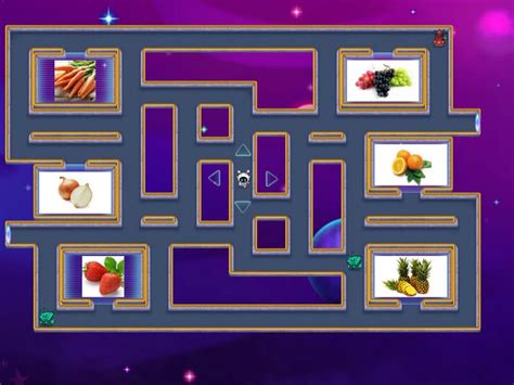 Labitinth Fruits And Vegetables Maze Chase