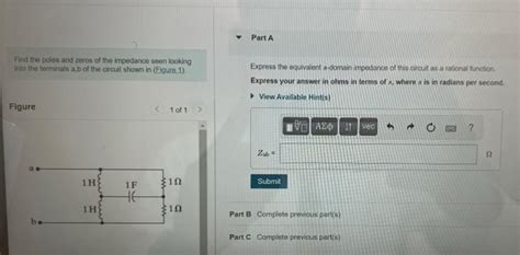 Solved Please Find The Zab Poles And Zeros Of The Chegg