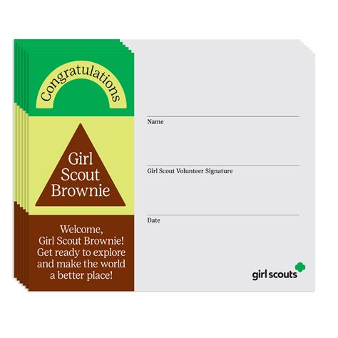 Bridge To Brownie Gs Certificate Girl Scouts Of Ne Kansas And Nw Missouri