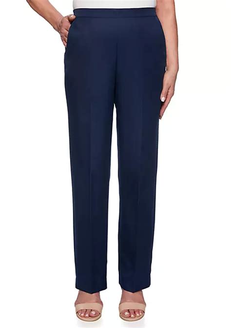 Alfred Dunner Petite In The Navy Proportion Medium Pants Belk